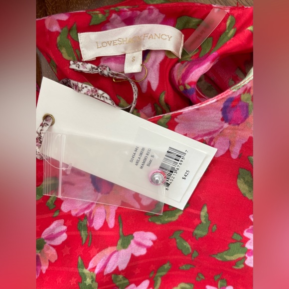 Love Shack Fancy Anila Dress - mambo red size small - Picture 11 of 11